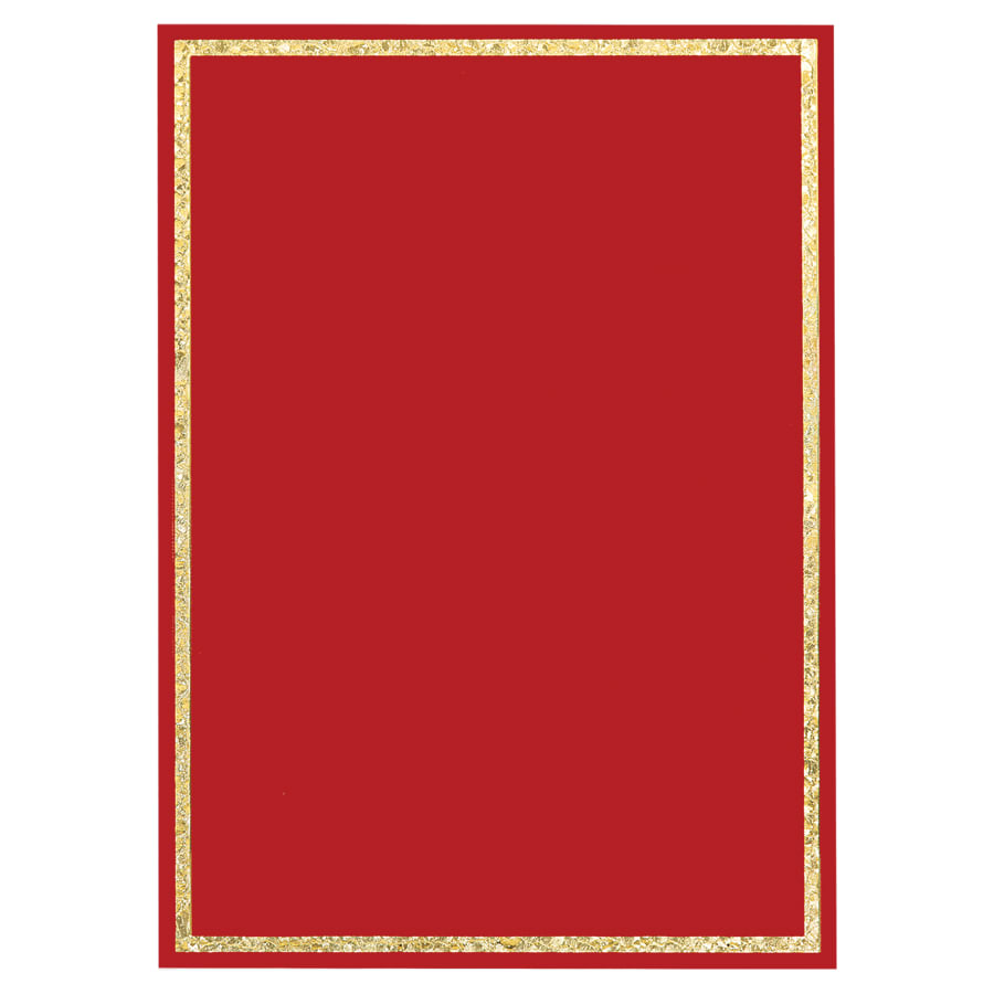 5" x 7" Red Florentine Frame Designer Plaque Plate