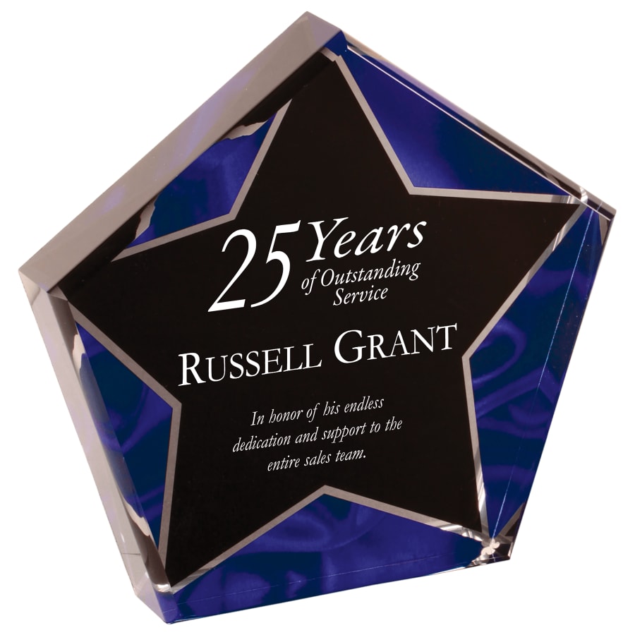 6" Star Blue Velvet Acrylic