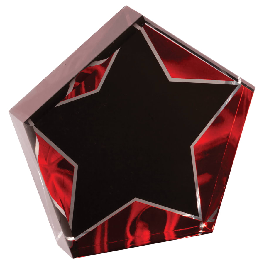 5" Star Red Velvet Acrylic