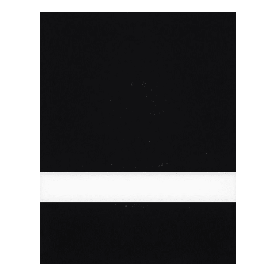 12" x 24" x 1/16" Black/White Matte Duets Rotary Indoor Plastic