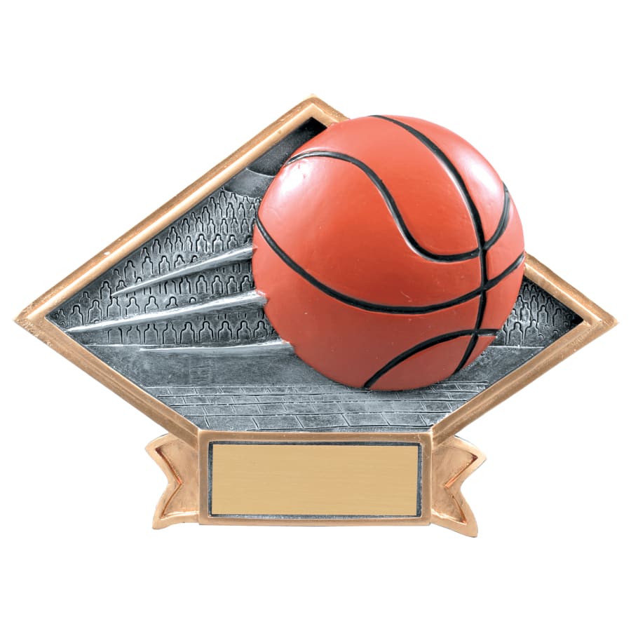 8 1/2" x 6" Basketball Diamond Plate Resin