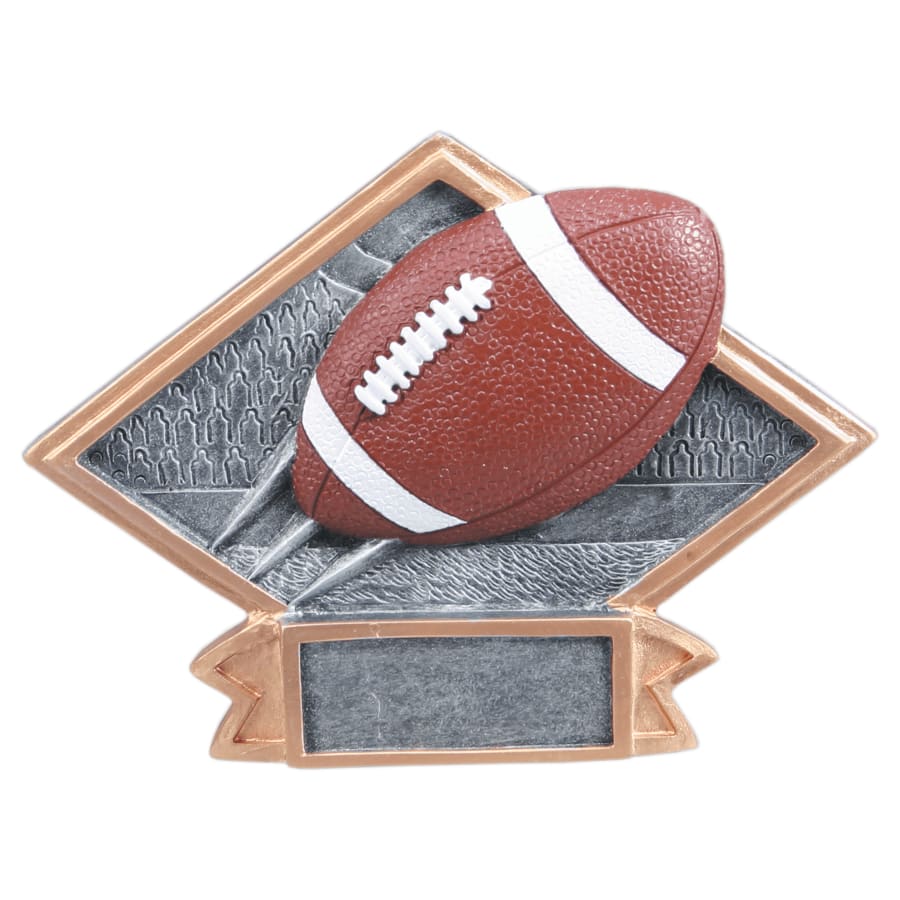 6" x 4 1/2" Football Diamond Plate Resin
