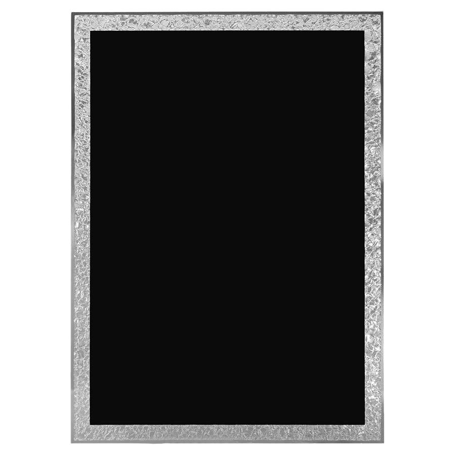 4" x 6" Black Aluminum Florentine Border Designer Plaque Plate