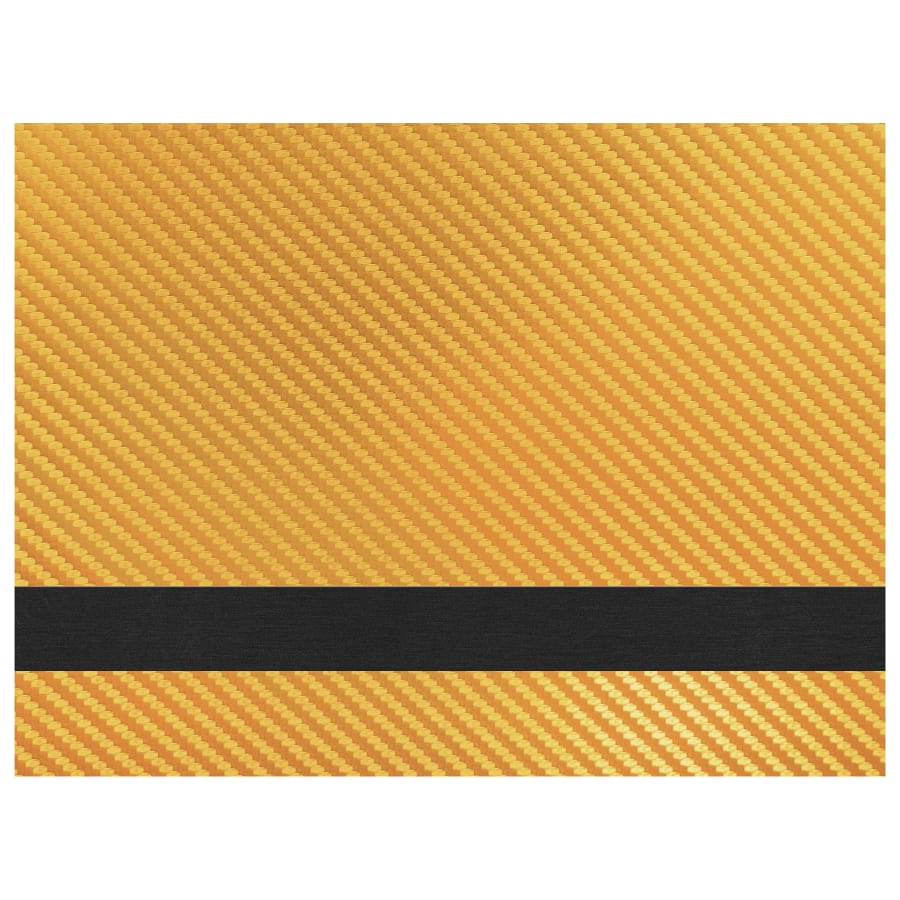 12" x 24" Gold Carbon Fiber/Black Laserable Leatherette Sheet Stock with Kota Pro Adhesive