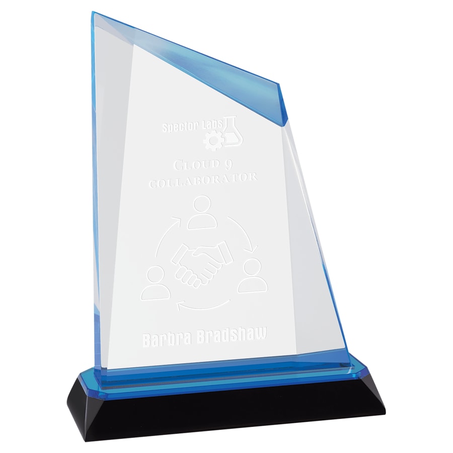 7 3/4" Blue Peak Diamond Corner Base Impress Acrylic