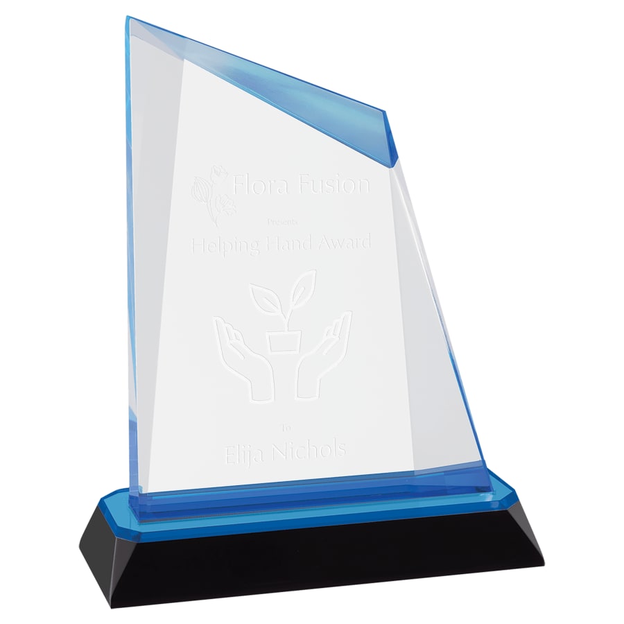 6 3/4" Blue Peak Diamond Corner Base Impress Acrylic