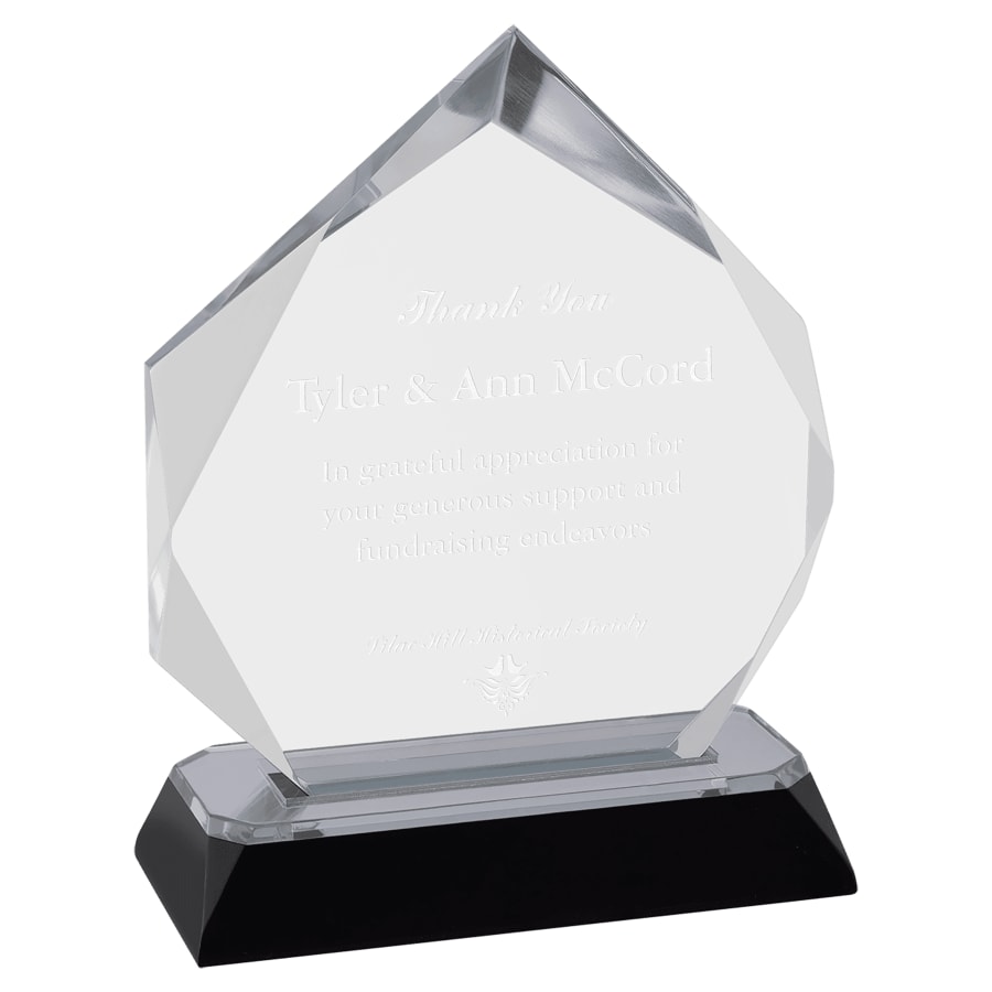 5 3/4" Silver Diamond Corner Base Impress Acrylic
