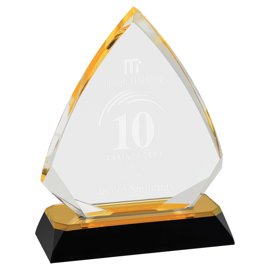 5 3/4" Gold Arrow Diamond Corner Base Impress Acrylic