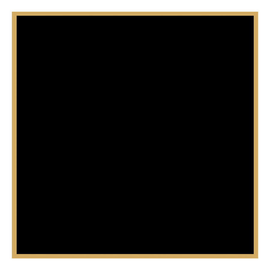 2 1/8" x 2 1/8" Black Laserable Brass Plaque Plate with Gold Border