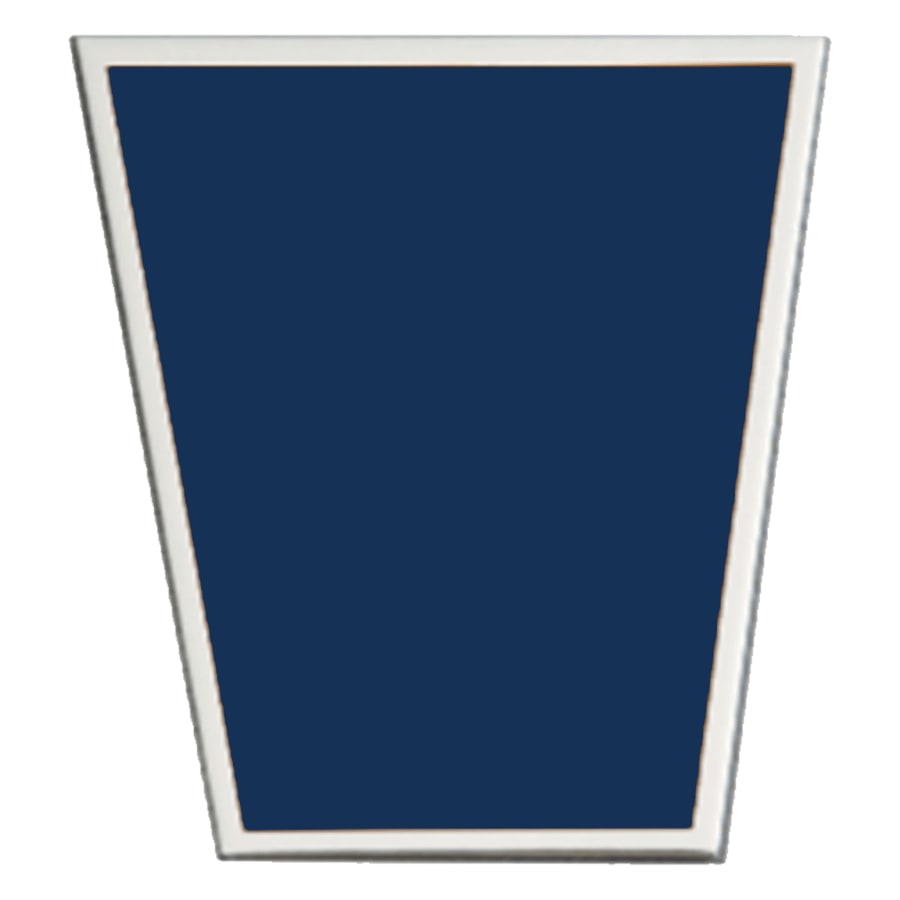 1 7/8" x 2 3/8" Laserable Aluminum Blue Plate with Silver Border and Adhesive Backing