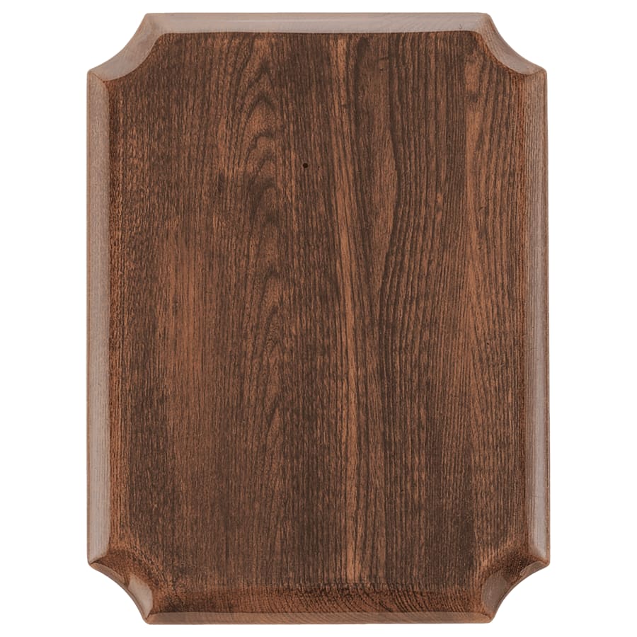 8" x 10 1/2" Airflyte Walnut Piano Finish Plaque with Notched Corners