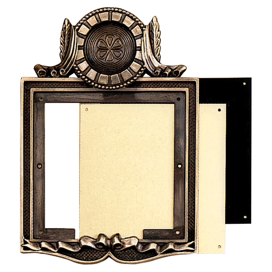 7 1/4"x 10 Antique Bronze Medallion Holder Frame- Frame Only, Plate and Medallion Sold Separately