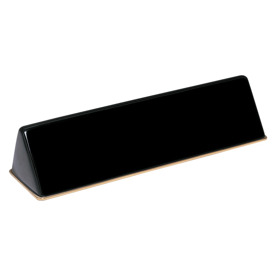 9 1/2" x 2 1/2" x 2" Black Piano Finish Desk Wedge Plate Not Included