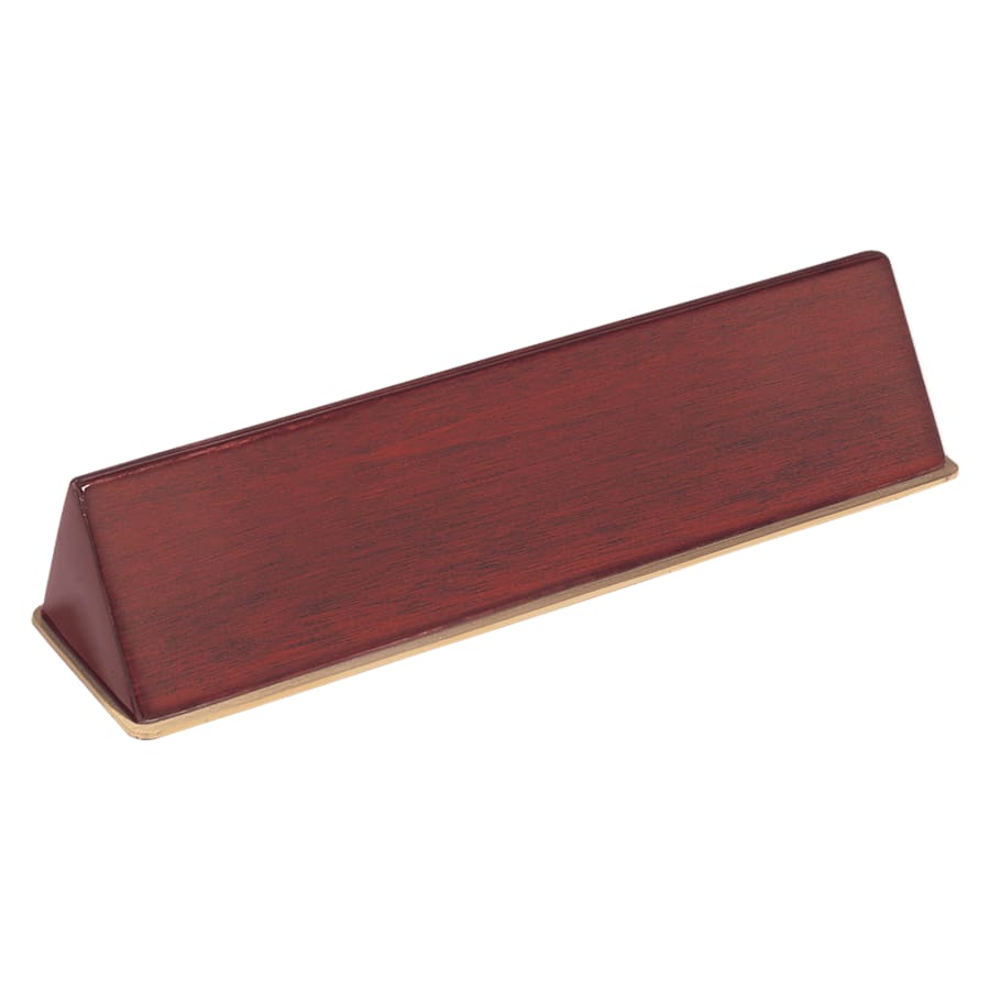 9 1/2" x 2 1/2" x 2" Rosewood Piano Finish Desk Wedge-Plate Not Included