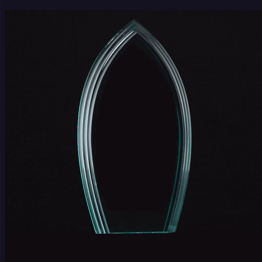 8 3/4" Flame Series Jade Acrylic Award-Upright Only
