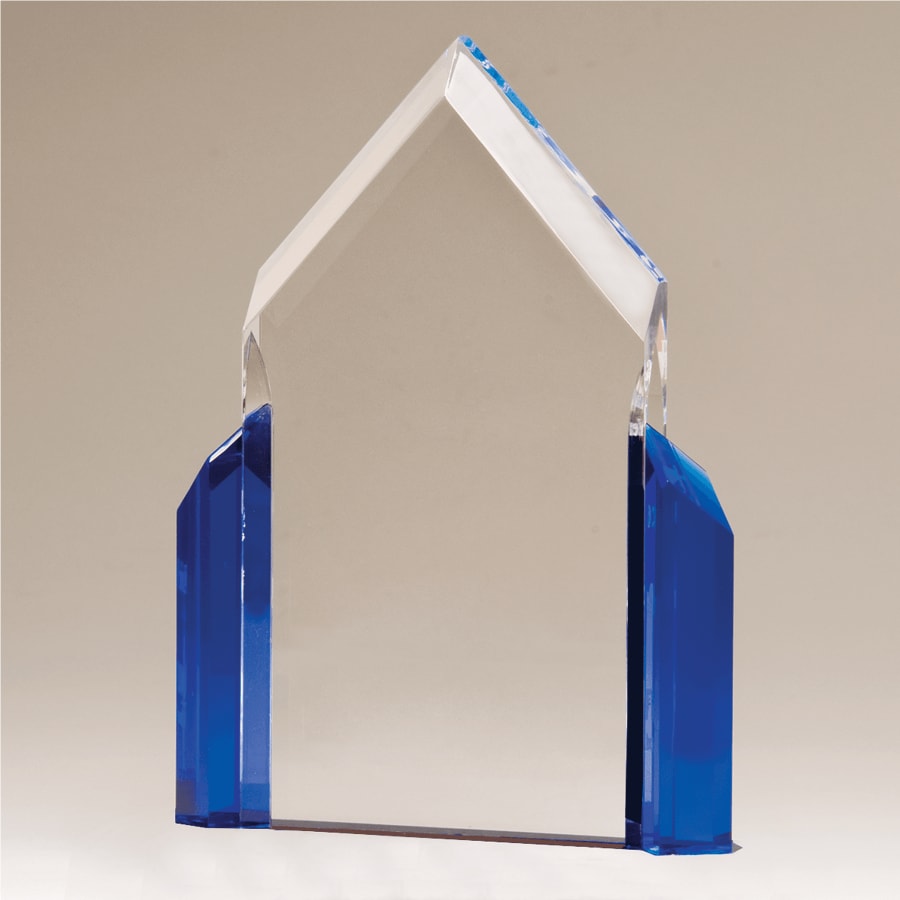 6 1/2" x 8" Peak Series Acrylic with Blue Accents-Upright Only