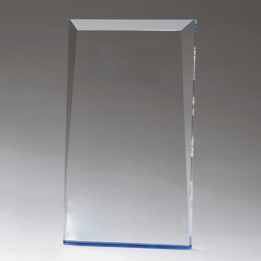 6 x 9 3/4" Apex Series Award with Blue Highlights-Upright Only
