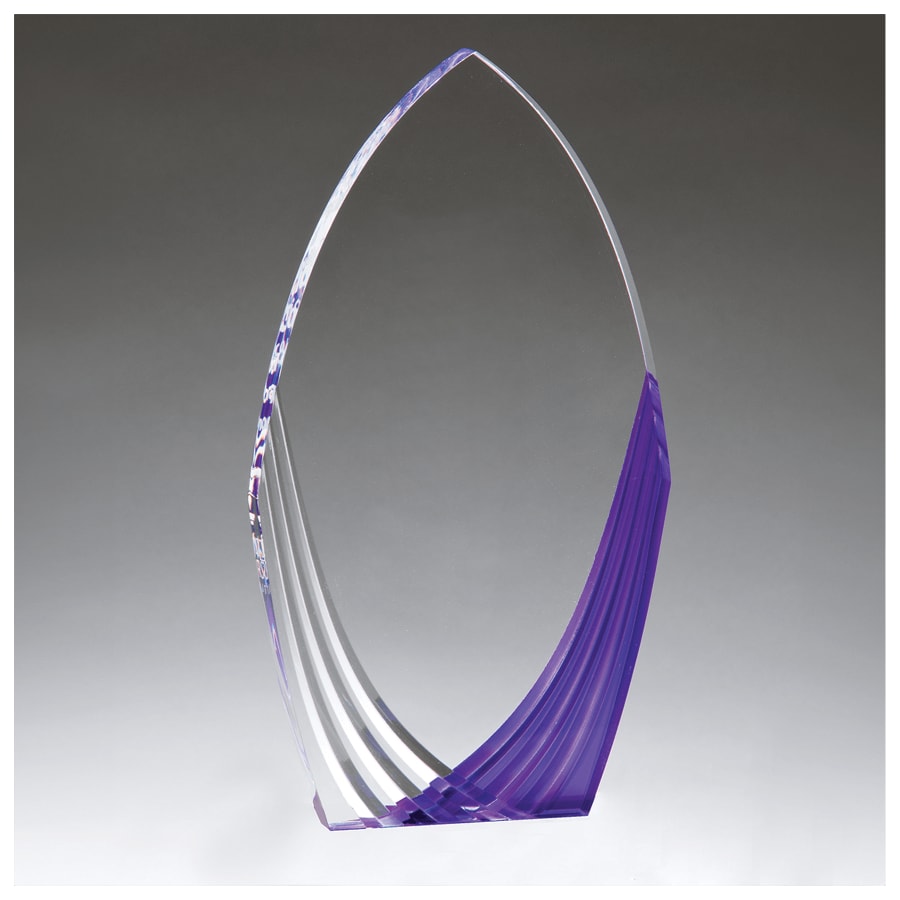 9" Tidal Series Acrylic with Printed Violet Accent-Upright Only