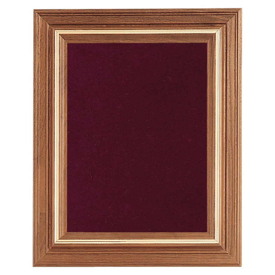 13" x 16" American Walnut Airflyte Frame with Gold Trim and Maroon Velour Backing (Assembled)