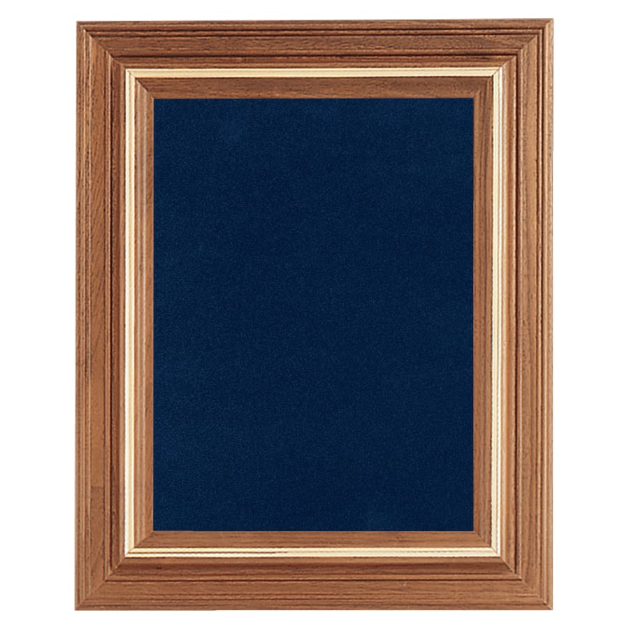 15" x 18" American Walnut Airflyte Frame with Gold Trim and Blue Velour Backing (Assembled)