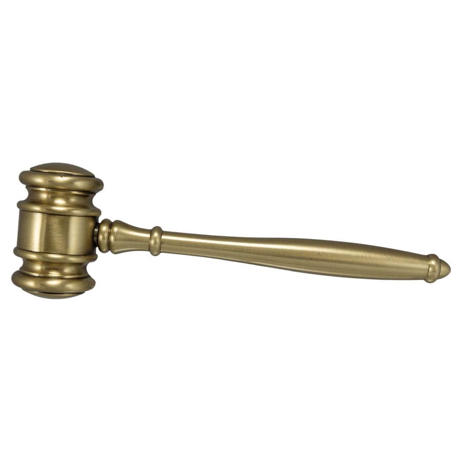 10" Bronze Metal Gavel with Stud Back
