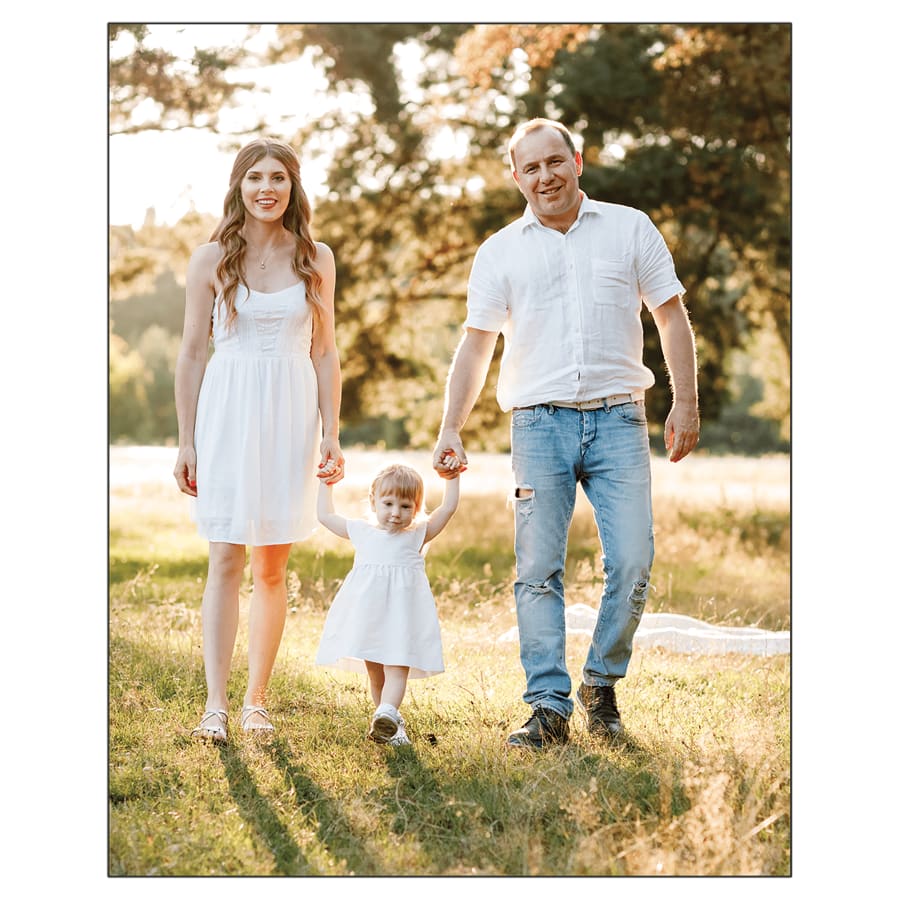 16" x 20" ChromaLuxe Wood Photo Panel with Black Bevel Edge