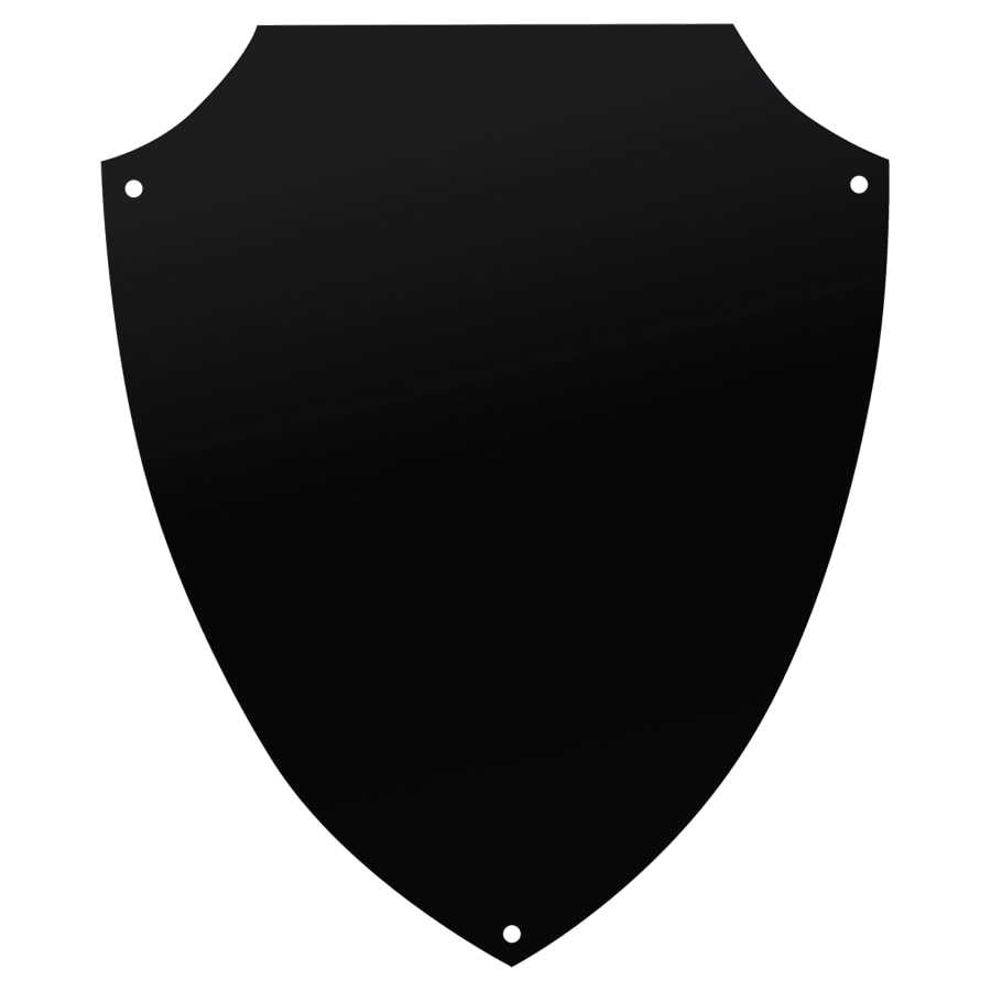 6" x 7 1/2" Laserable Black Brass Shield Plate
