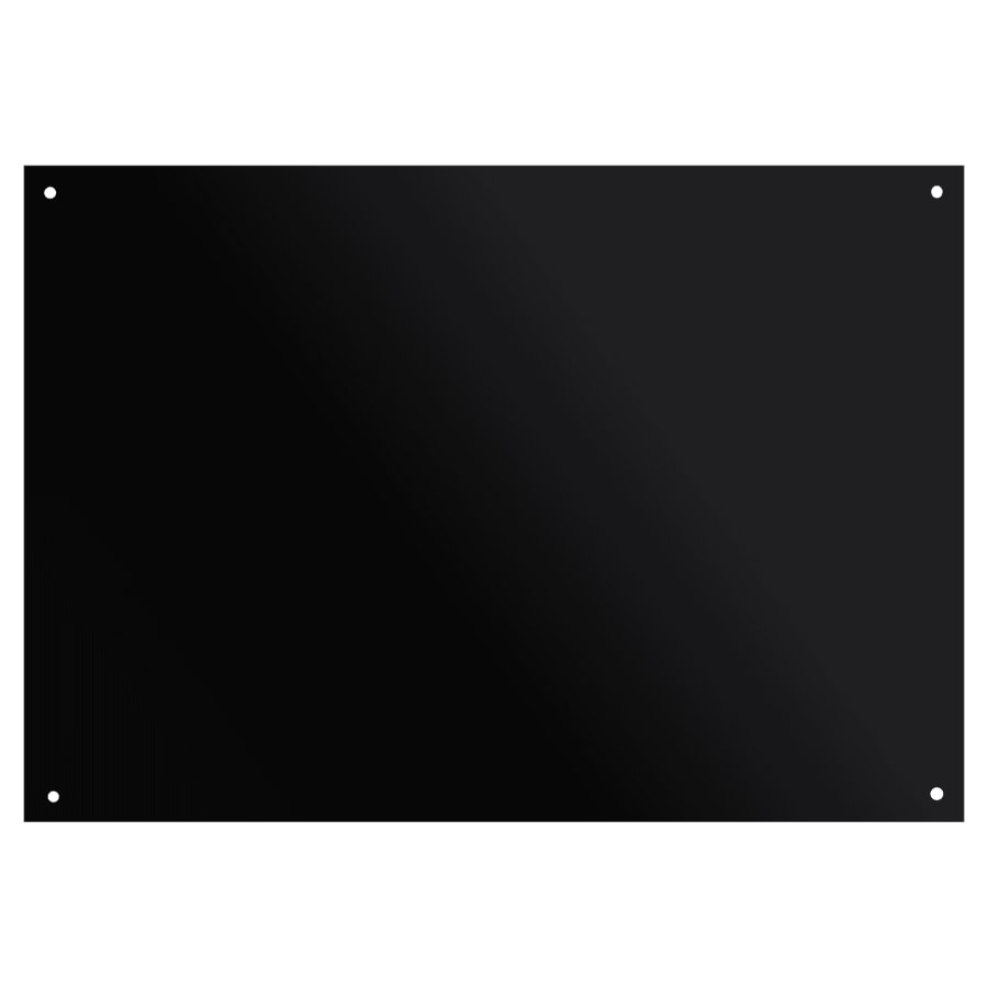 7" x 10" Laserable Black Brass Plate with 4 Holes