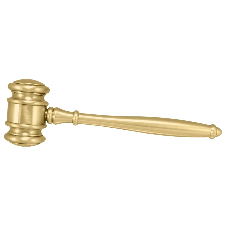 10" Gold Metal Gavel with Stud Back