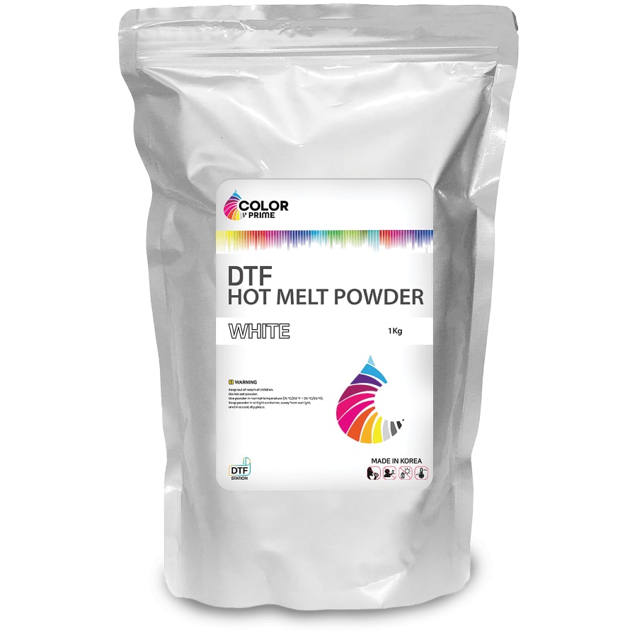 DTF Station White Color Prime Hot Melt Powder, 1.0 kg