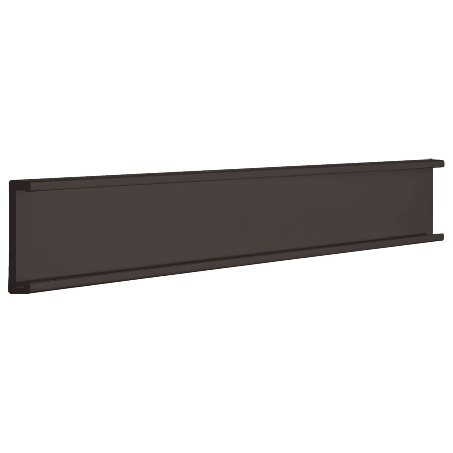 1" x 6", Black, Kota Pro Aluminum Wall Bracket without Mounting Holes, Fits 1/16" Thick Plastic Insert