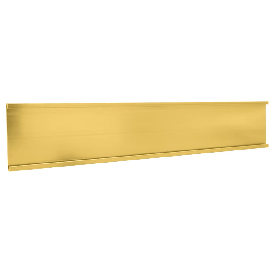 1 1/2" x 10", Yellow Gold, Kota Pro Aluminum Wall Bracket without Mounting Holes, Fits 1/16" Thick Plastic Insert