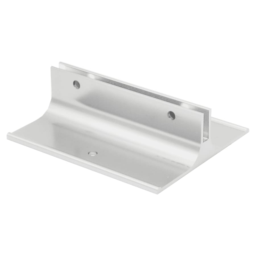 3", Polished Silver, Kota Pro Aluminum Corridor Bracket, Fits 1/8" Thick Plastic Insert