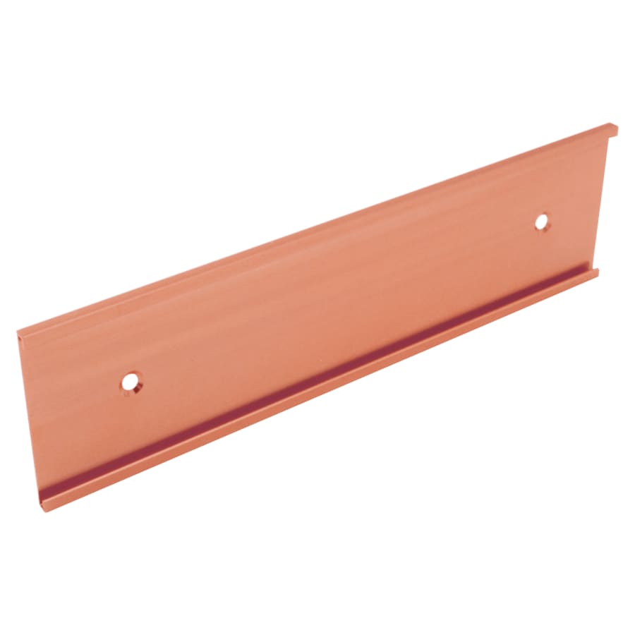 3" x 10", Polished Rose Gold, Kota Pro Aluminum Wall Bracket with Mounting Holes, Fits 1/16" Thick Plastic Insert