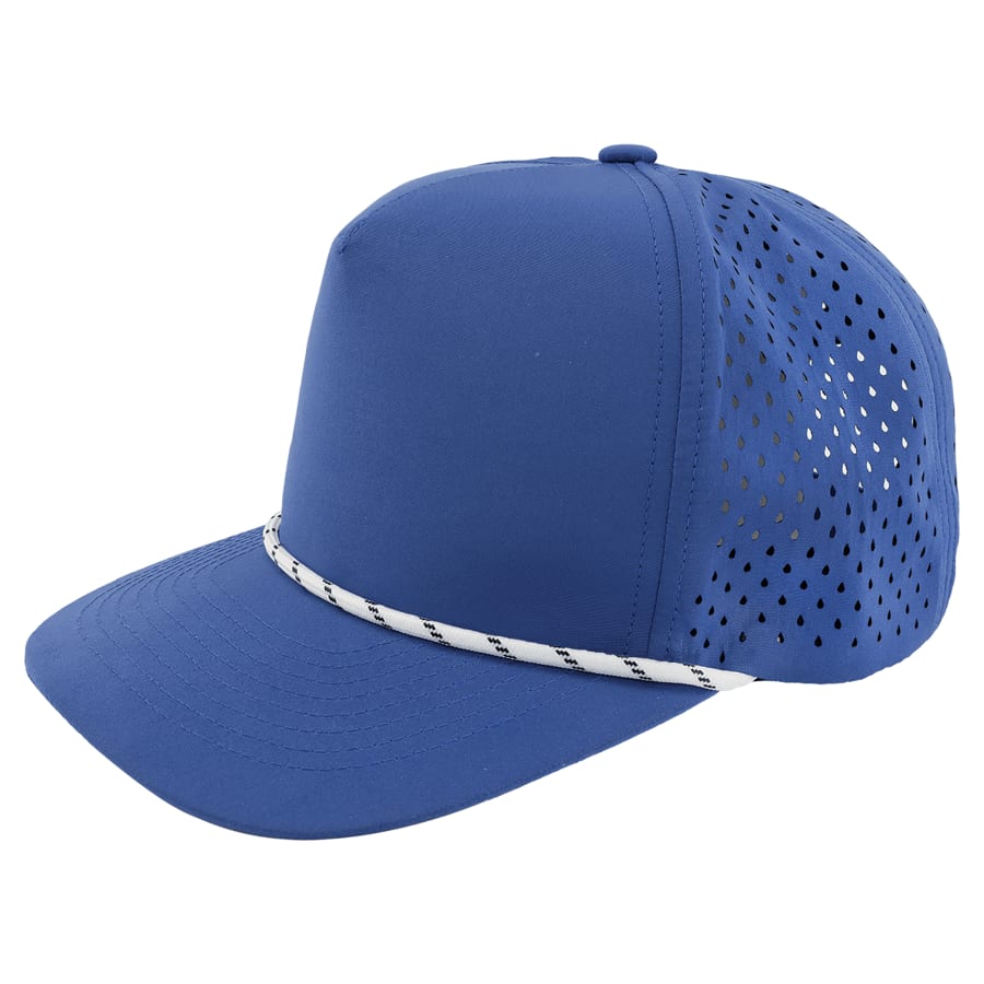 Royal Blue/Royal Blue with White Rope BrimCo 5-Panel Performance Hat