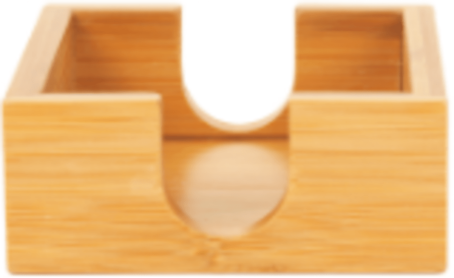 JDS CST02 4" x 4" Bamboo Coaster Holder