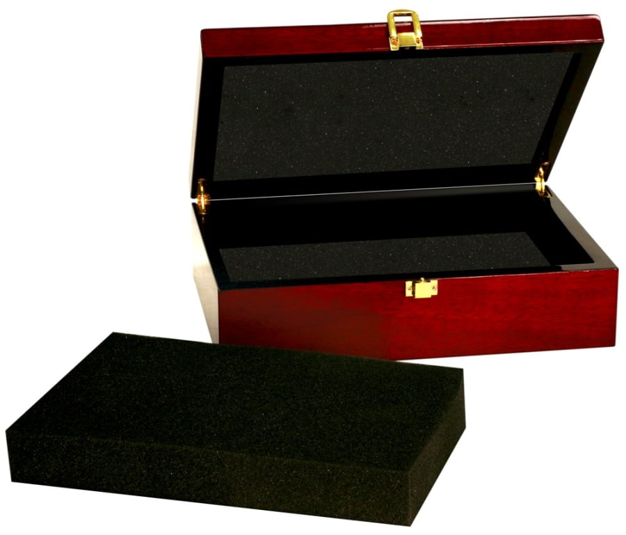 JDS GBX01 7 3/4" x 6 1/4" x 2 3/8" Rosewood Piano Finish Gift Box