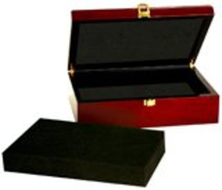 JDS GBX02 10 1/4" x 7 1/2" x 3 1/8" Rosewood Piano Finish Gift Box