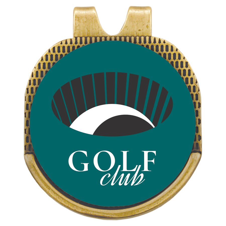 JDS GFT207–GFT208 Antique Hat Clip with Sublimatable Golf Ball Marker