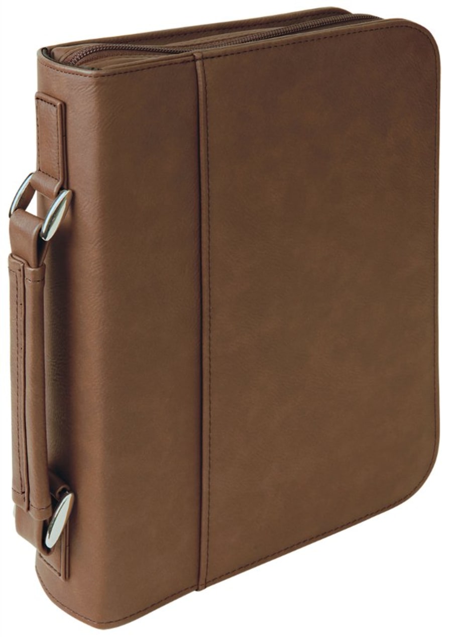 JDS GFT296–GFT926 7 1/2" x 10 3/4" Leatherette Book/Bible Cover with Handle & Zipper