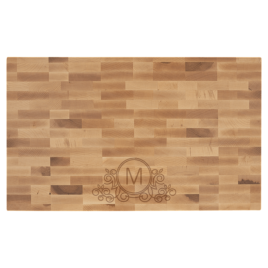 JDS GFT486 22" x 13" x 1 1/2" Maple Butcher Block Cutting Board