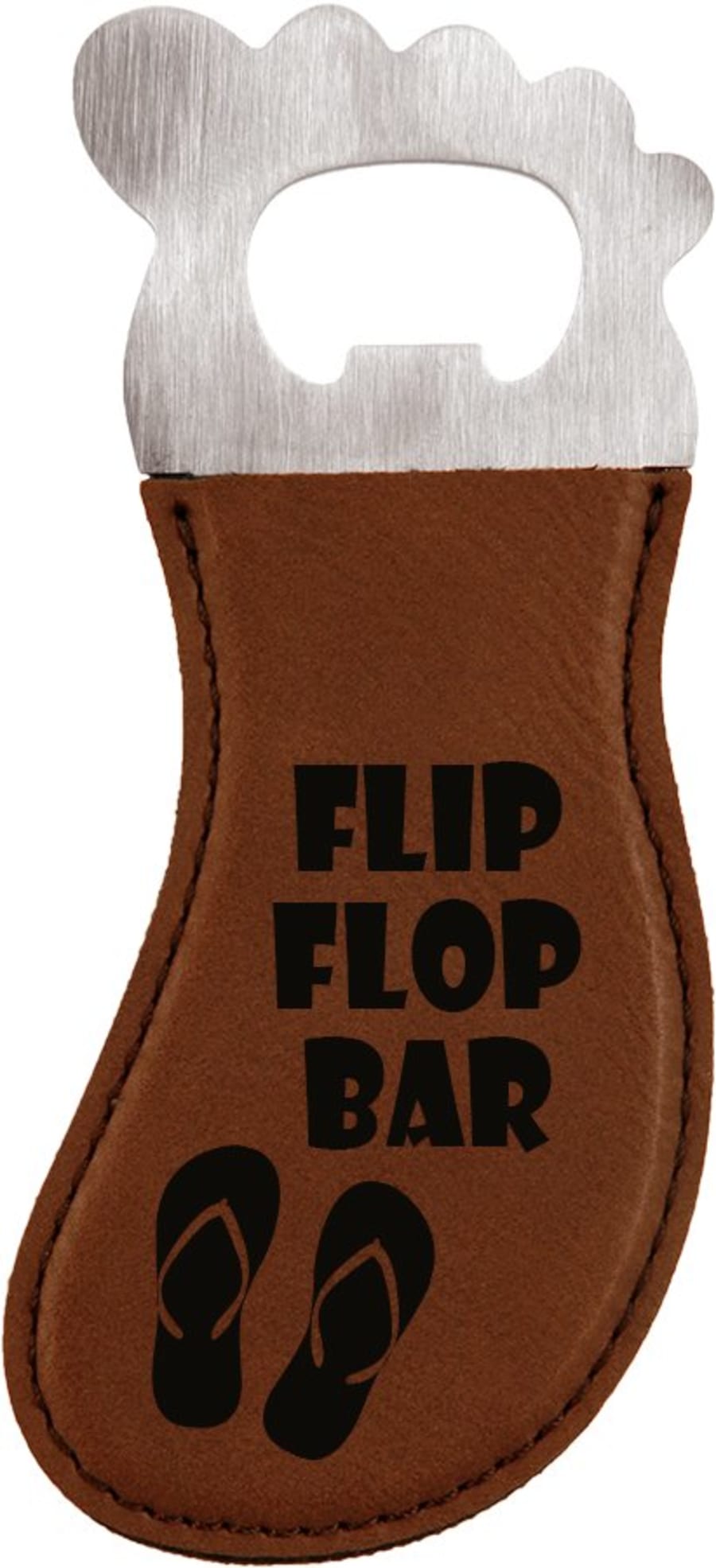 JDS GFT561–GFT567 Laserable Leatherette Foot Shaped Bottle Opener with Magnet