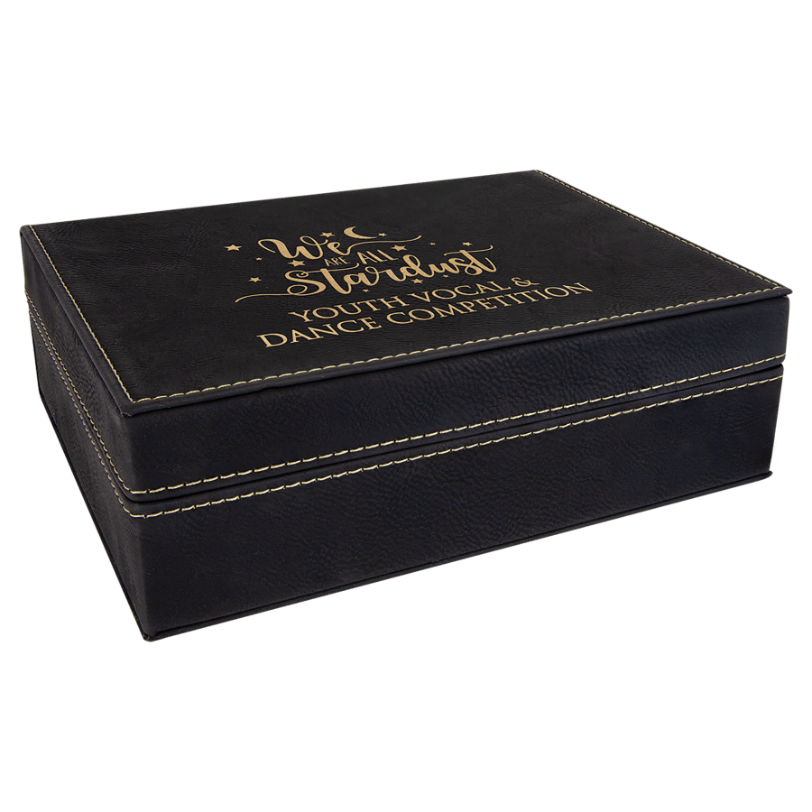 JDS GBX71–GBX74 8" x 6 3/8" Laserable Leatherette Premium Gift Box