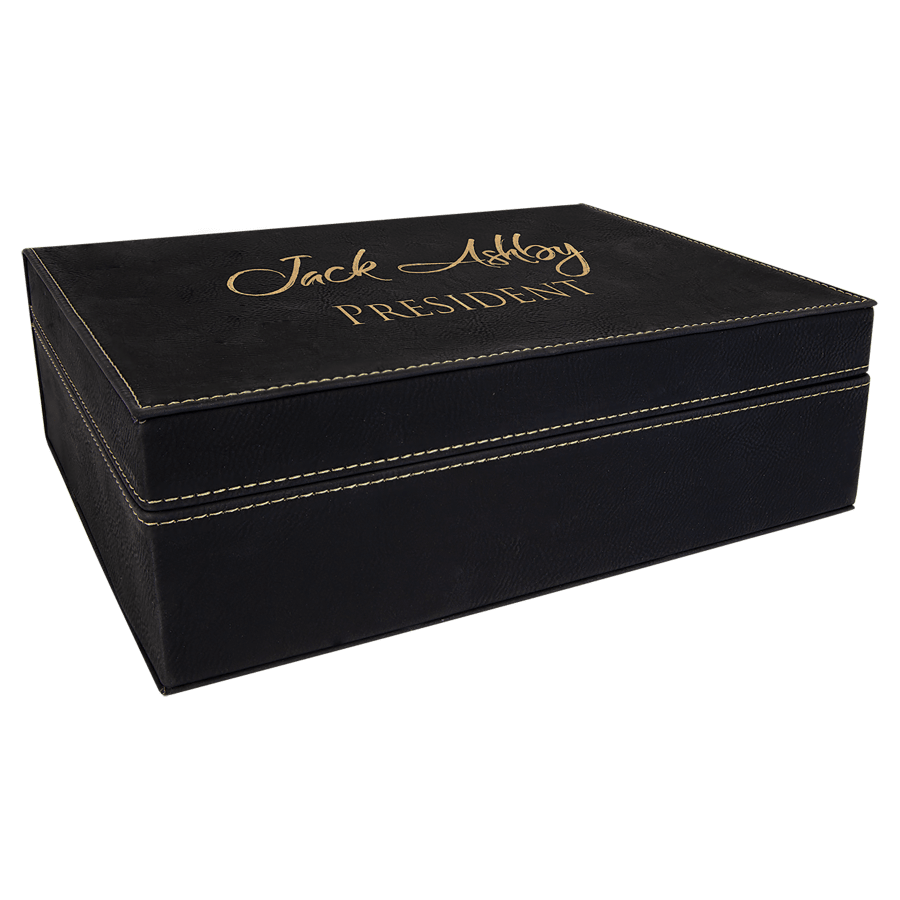 JDS GBX81–GBX84 10 1/4" x 7 1/2" Laserable Leatherette Premium Gift Box