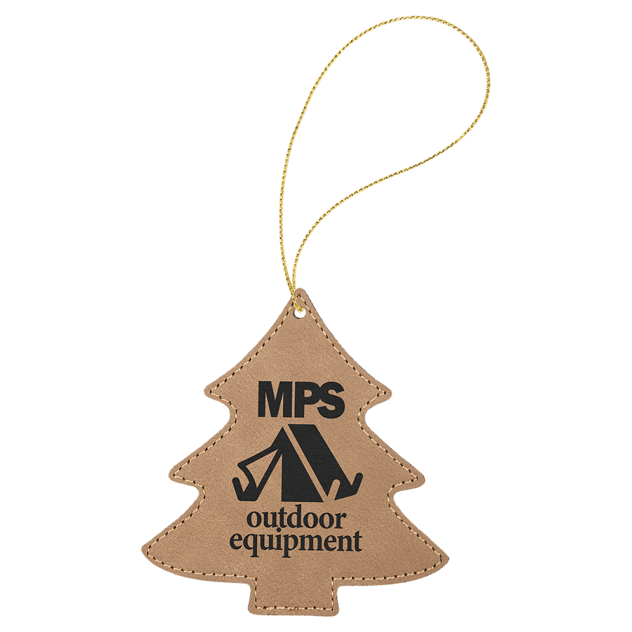JDS GFT1106–GFT1114 Laserable Leatherette Tree Ornament with String