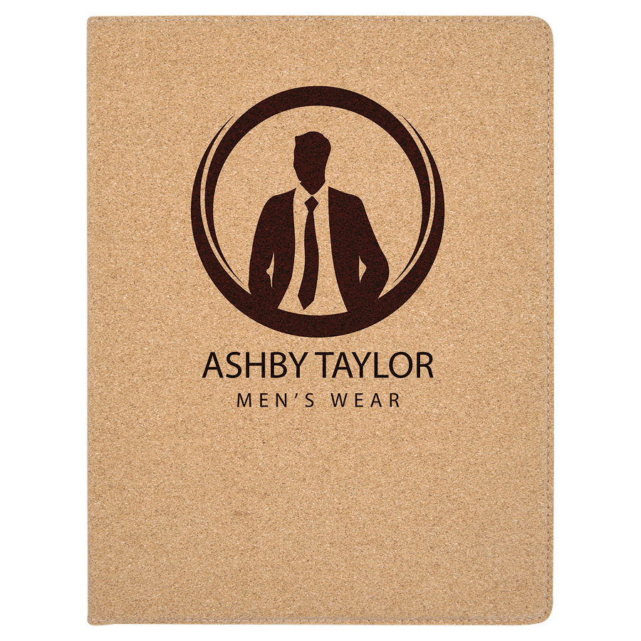 JDS GFT784 9 1/2" x 12" Cork Portfolio with Notepad