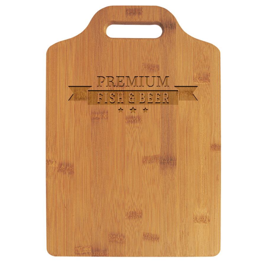 JDS GFT897 13" x 9" Bamboo Cutting Board with Handle