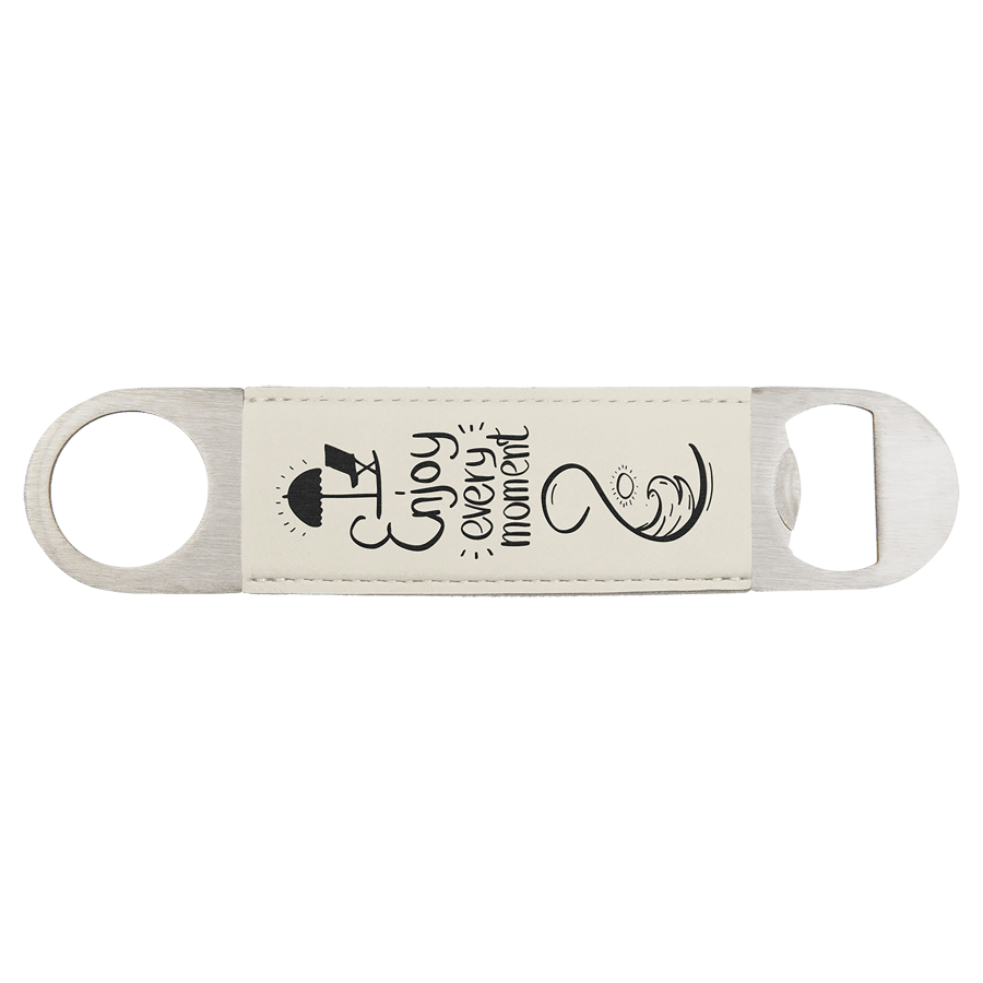 JDS GFT762–GFT876 1 1/2" x 7" Laserable Leatherette Bottle Opener