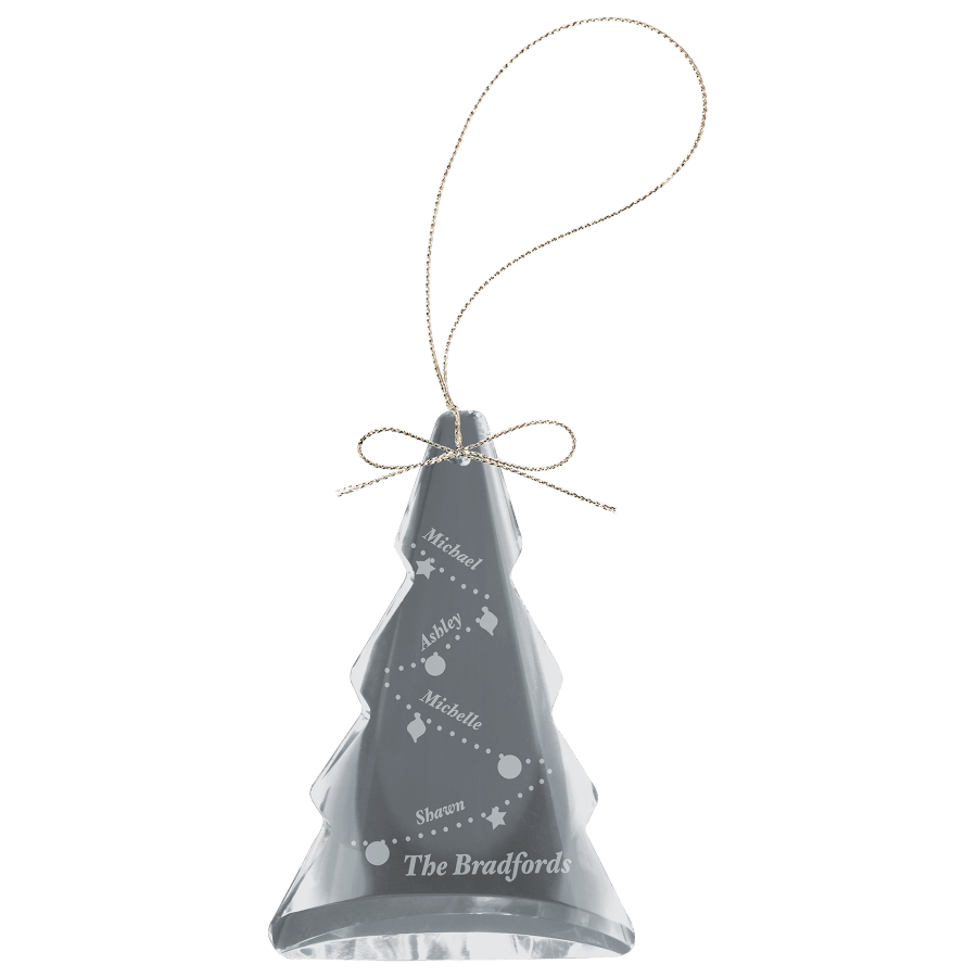 JDS CRY1403 3" Crystal Tree Ornament