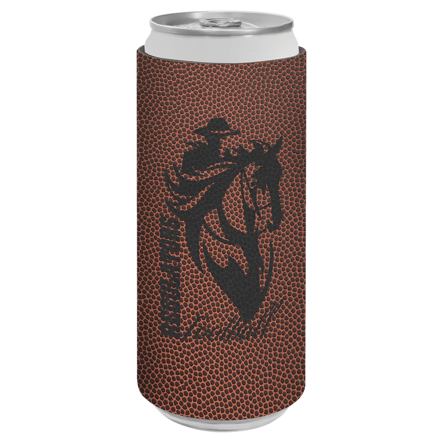 JDS GFT2364 Football Laserable Leatherette Slim Beverage Holder